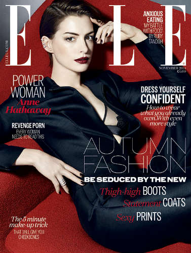 Anne Hathaway Elle UK cover