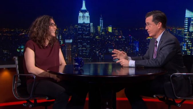 Sarah Koenig and Stephen Colbert discussed "Serial" on "The Colbert Report." 