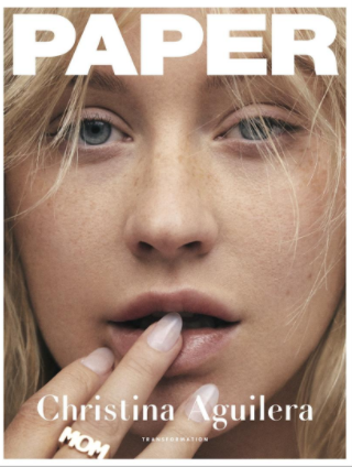 Christina Aguilera Make Up Free Paper Magazine Cover